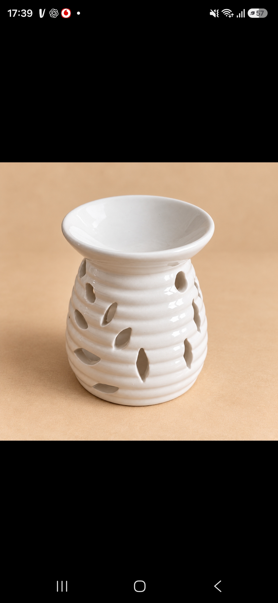 Arzător ceramic alb
